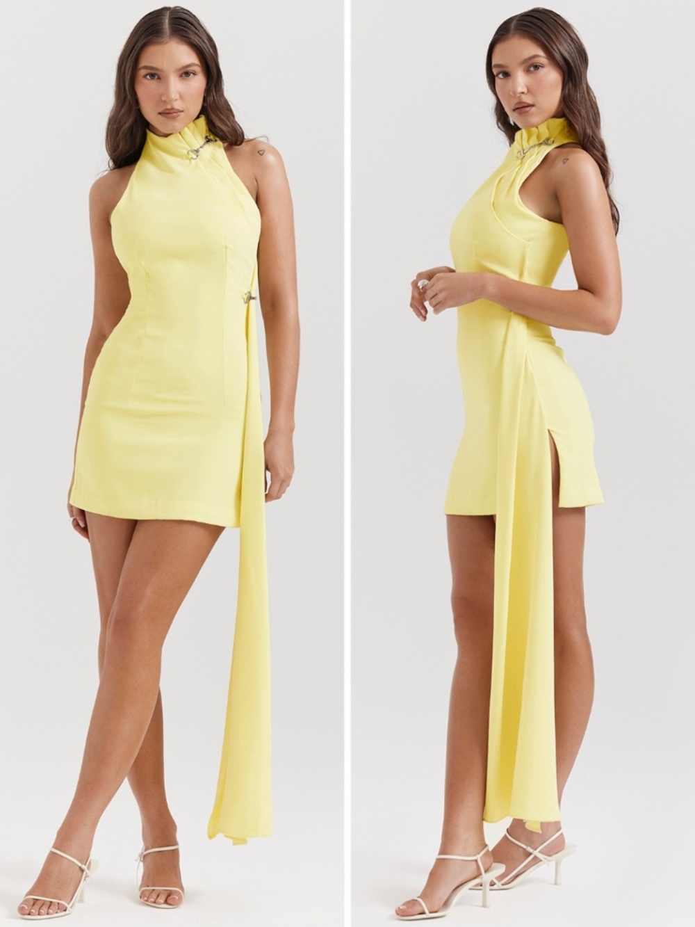 NEW House of CB Marla Dress Lemon Large